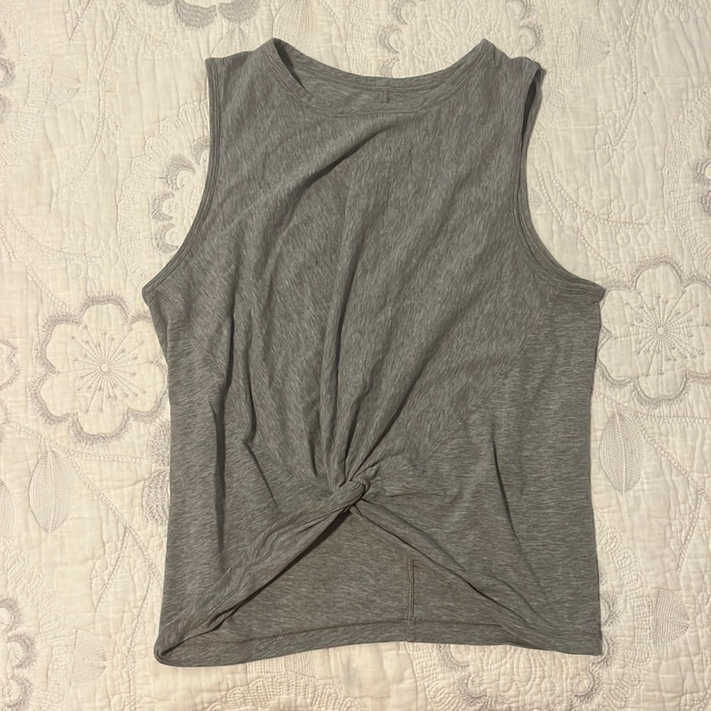 Lululemon grey bunched tank top